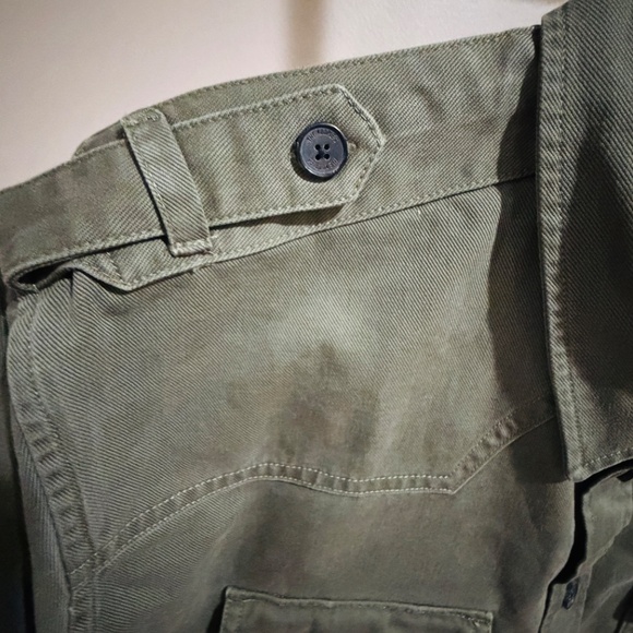 NWT The Kooples Khaki Officer Style Overshirt | Size XL - Army Green - Picture 5 of 8